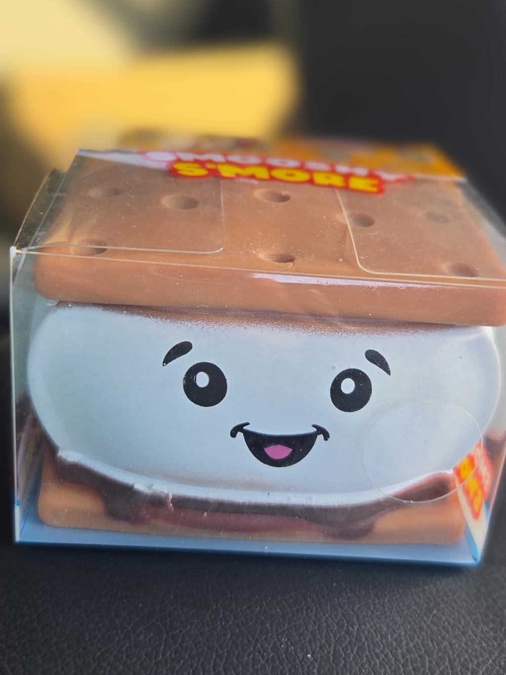 Smiling S'more Squishy Plush Toy - White & Brown